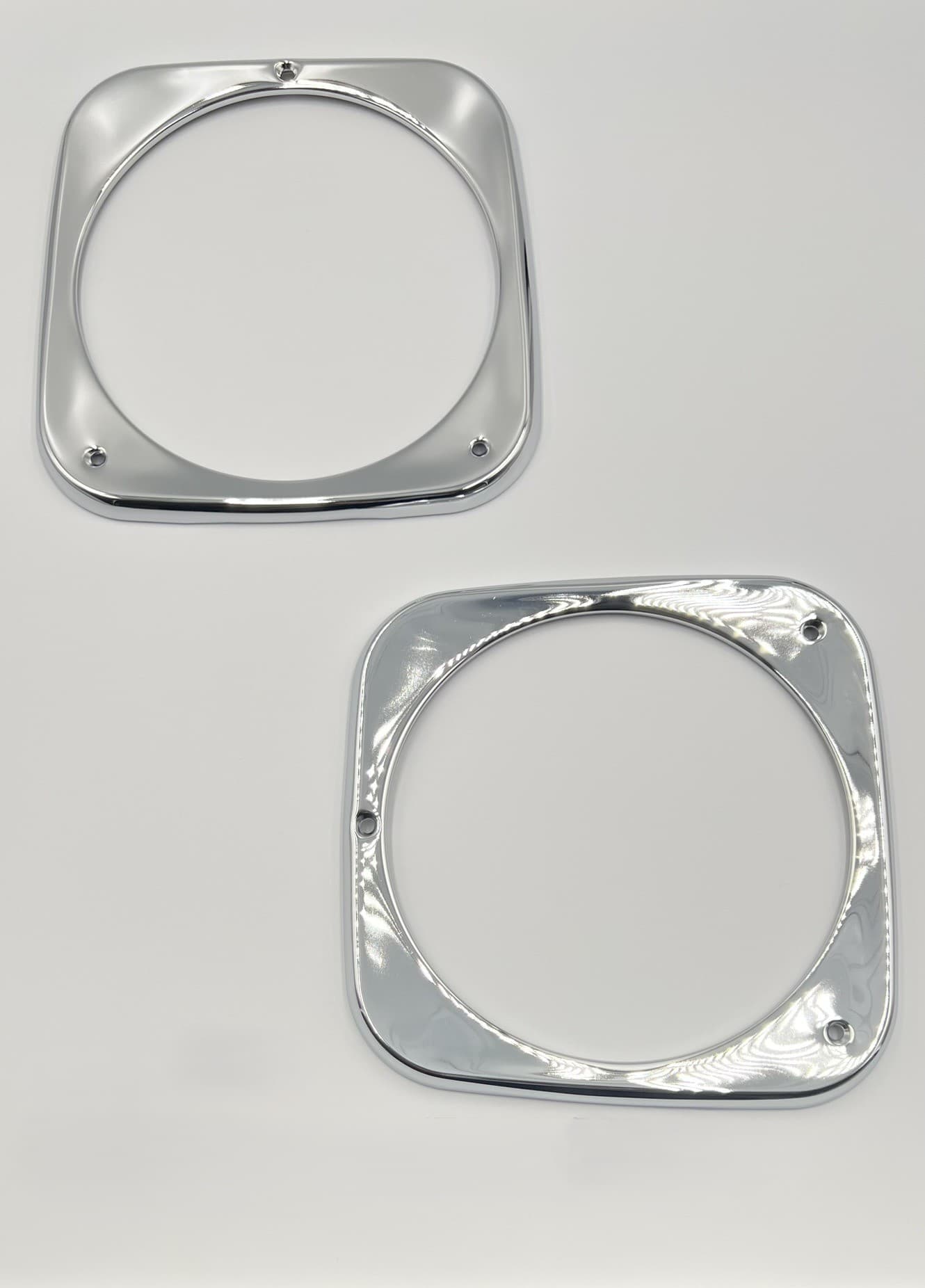 CHEVY TRK CHROME HEADLIGHT BEZEL, PAIR, 64-66