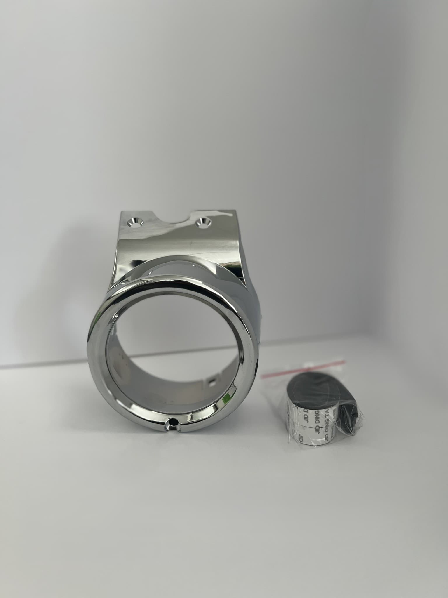 GM TRUCK AC BALL HOUSING CHROME W/ FELT LINER - LH, 67-72